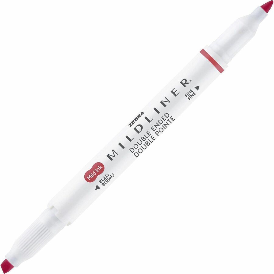 Zebra Pen MILDLINER Dual Ended Creative Marker - Fine Chisel, Bullet Marker Point - Assorted Ink - White Barrel - 15 / Pack