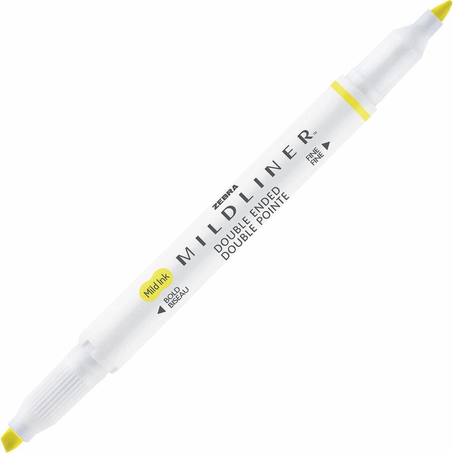 Zebra Pen MILDLINER Dual Ended Creative Marker - Fine Chisel, Bullet Marker Point - Assorted Ink - White Barrel - 15 / Pack