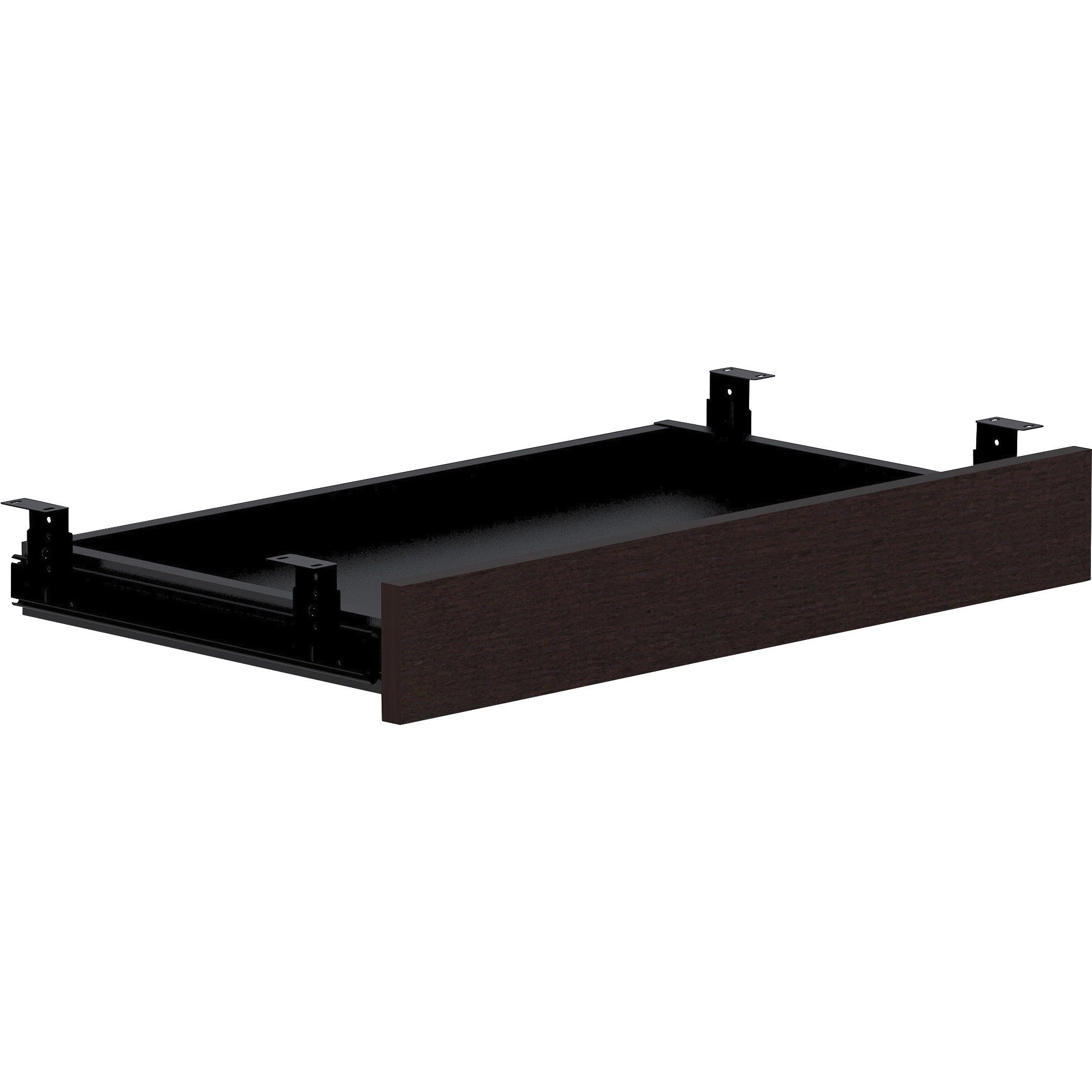 Lorell Universal Center Drawer - 5.1" Height x 16.7" Width x 28.4" Length - Finish: Espresso - 1 Each