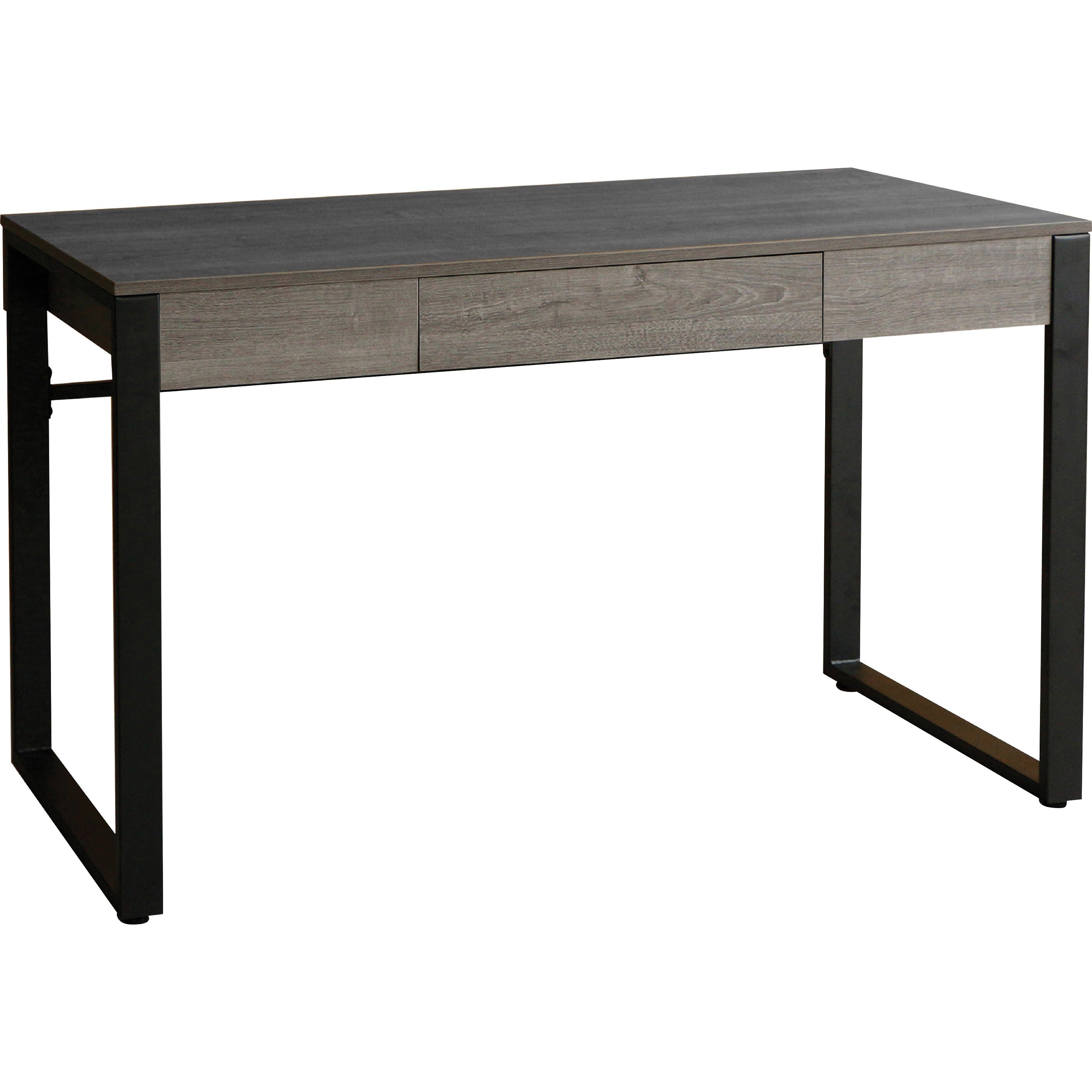 Lorell SOHO Desk with Center Drawer - 30" Height x 47" Width x 23.5" Depth - Total Drawer(s): 1 - Band Edge - Finish: Charcoal - 1 Each