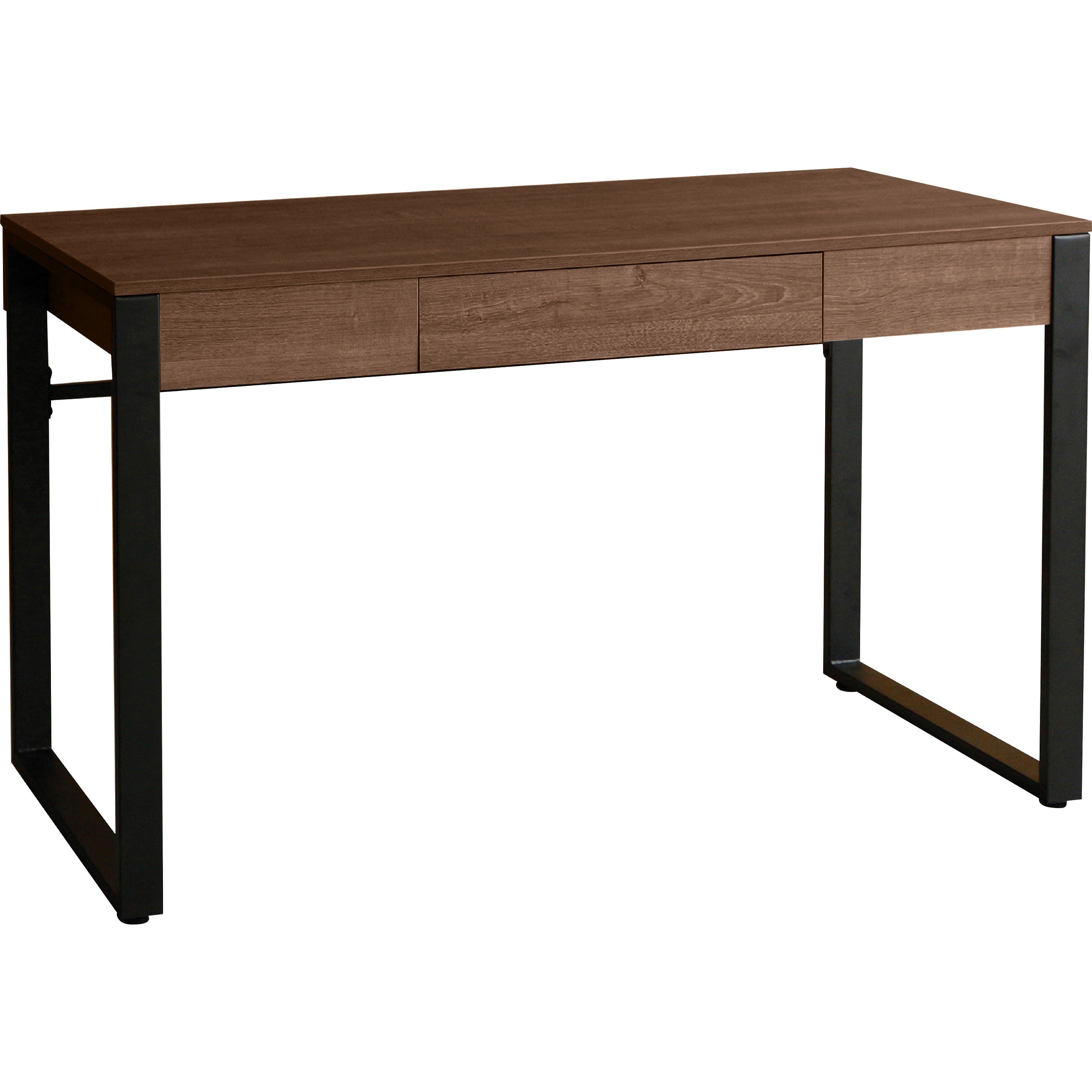 Lorell SOHO Desk with Center Drawer - 30" Height x 47" Width x 23.5" Depth - Total Drawer(s): 1 - Band Edge - Finish: Walnut - 1 Each