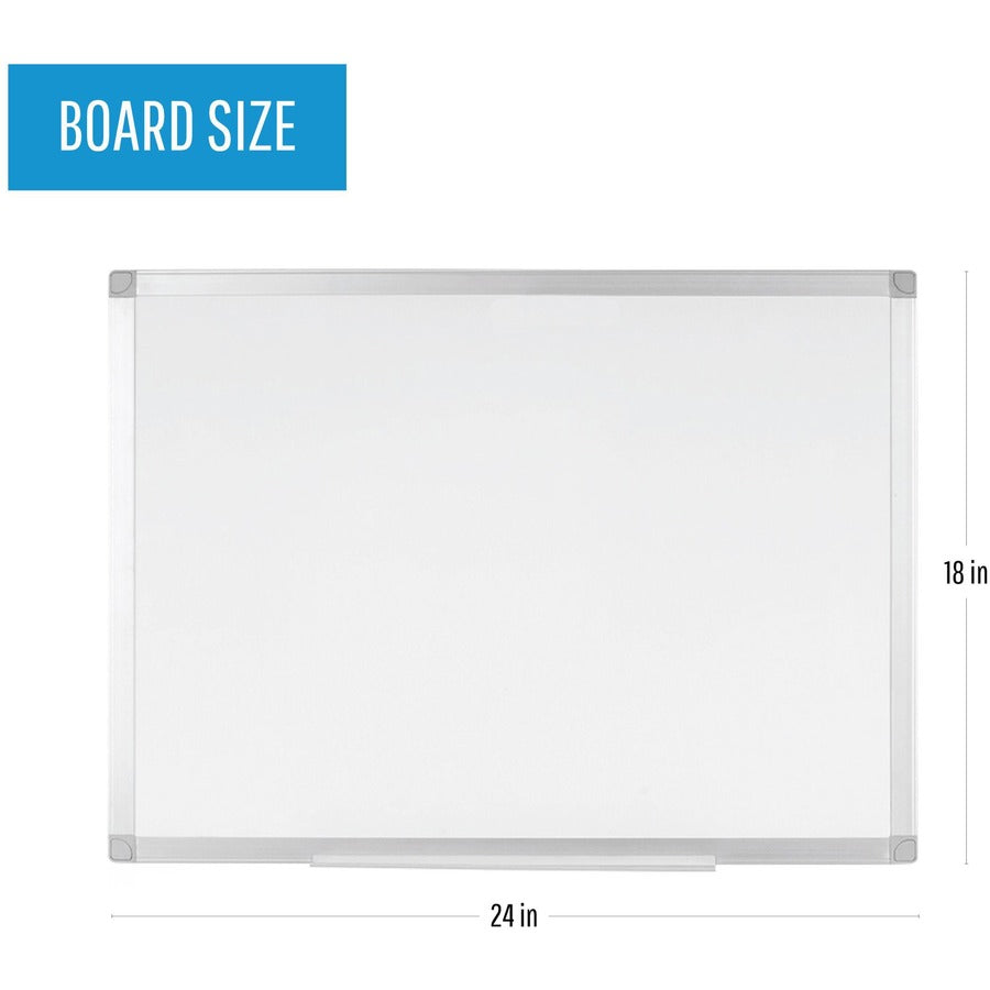 MasterVision Ayda Melamine Dry Erase Board - 18" (1.5 ft) Width x 24" (2 ft) Height - Melamine Surface - Rectangle - Horizontal/Vertical - 1 Each