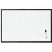 U Brands Magnetic Dry-Erase Board - 35" (2.9 ft) Width x 23" (1.9 ft) Height - White Painted Steel Surface - Black Wood Frame - Rectangle - Horizontal/Vertical - Magnetic - 1 Each