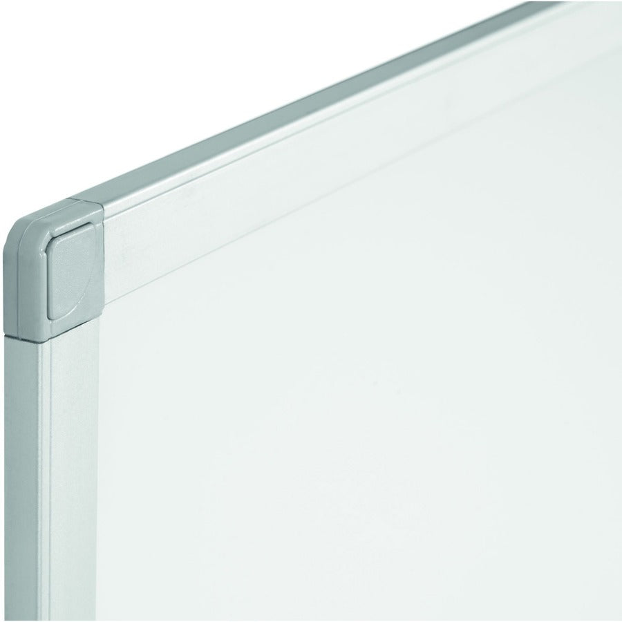 MasterVision Ayda Porcelain Dry Erase Board - 24" (2 ft) Width x 18" (1.5 ft) Height - White Porcelain Surface - Aluminum Frame - Rectangle - Horizontal/Vertical - Magnetic - 1 Each