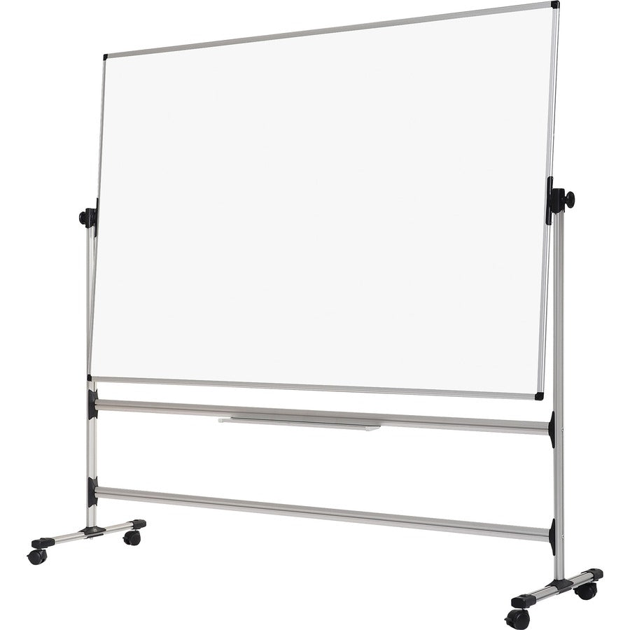 48" (4 ft) Width x 36" (3 ft) Height - White Melamine Surface - Silver Gray Aluminum Frame - Rectangle - 1 Each