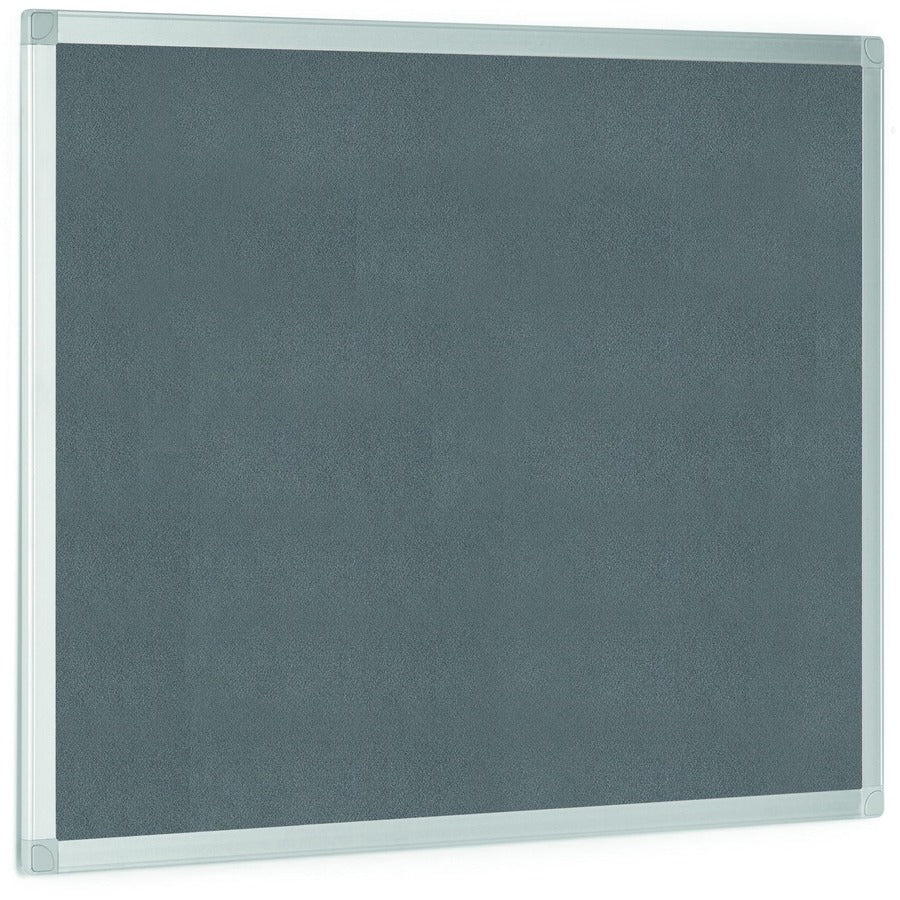 MasterVision Ayda Fabric 36"W Bulletin Board - Gray Fabric Surface - Robust, Tackable, Sleek Style - 0.5" Height x 36" Width - 1 Each