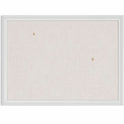 U Brands Linen Bulletin Board - 17" Board Height x 23" Board Width - Tan Cork Surface - Self-healing, Durable, Mounting System - White Wood Frame - 1 Each