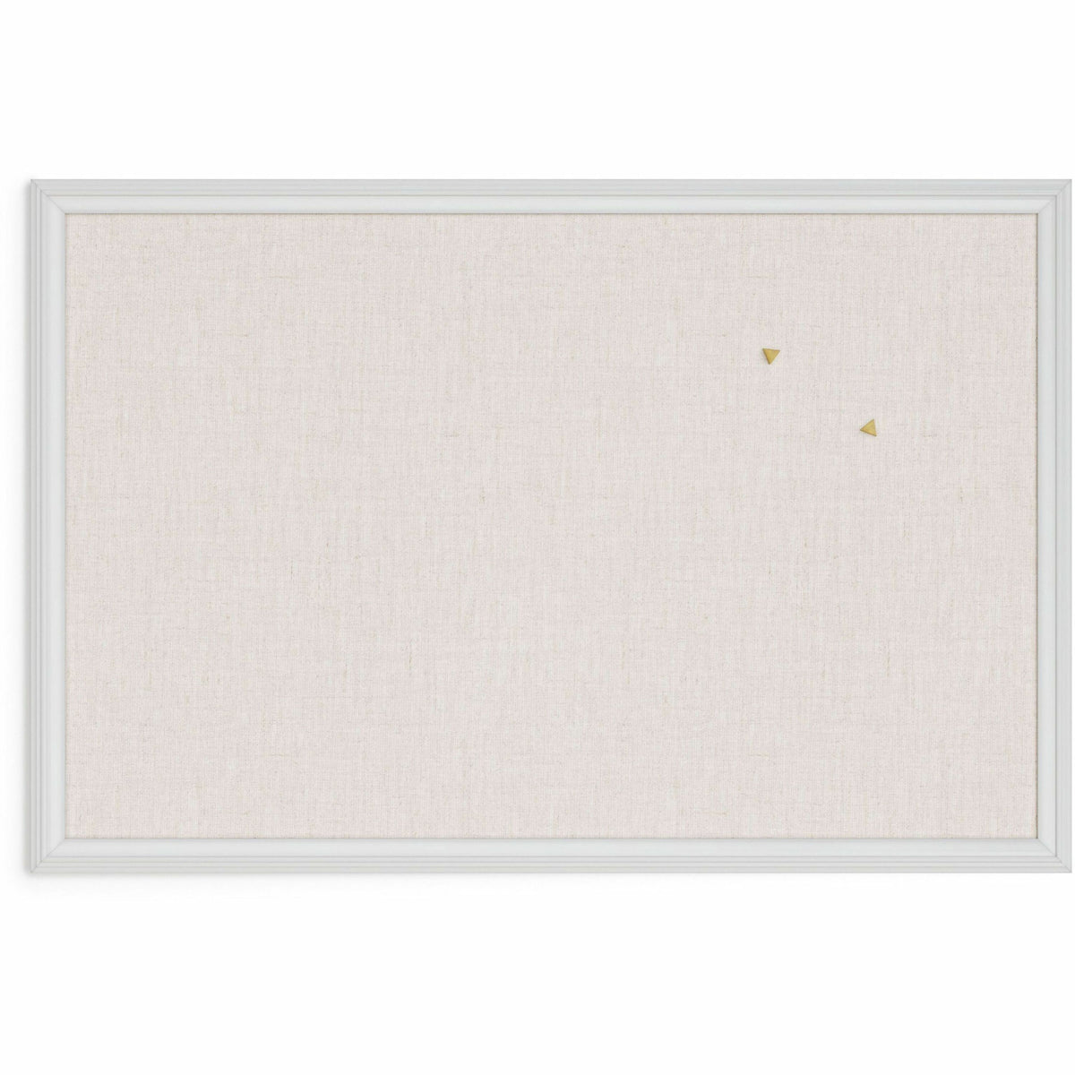 U Brands Linen Bulletin Board - 20" Board Height x 30" Board Width - Tan Cork Surface - Self-healing, Durable, Mounting System - White Wood Frame - 1 Each