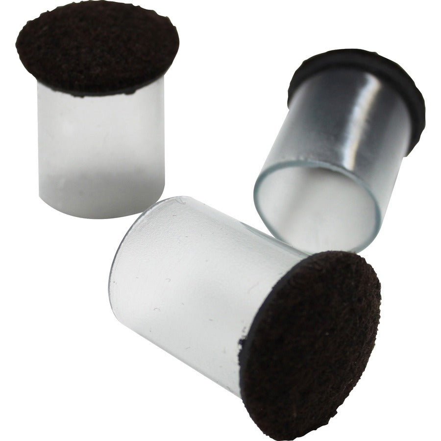 Lorell Sleeve Floor Protectors, Clear, Transparent, 1.38" Diameter, 1.9" Height, 100/Bag