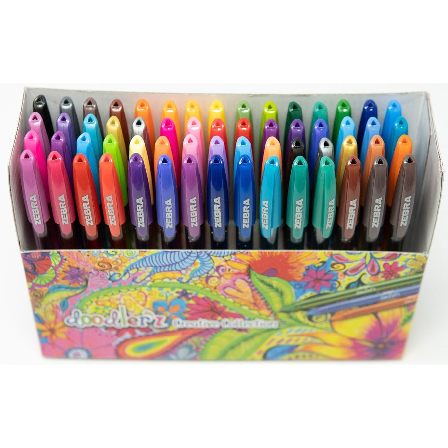 1 mm Bold Needle Pen Point - Metallic, Neon, Assorted Ink - Water Based, Dye-based, Pigment-based - Translucent Barrel - 60 / Pack