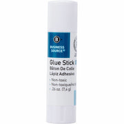 Business Source Glue Stick - 0.26 oz - White - 1 Box