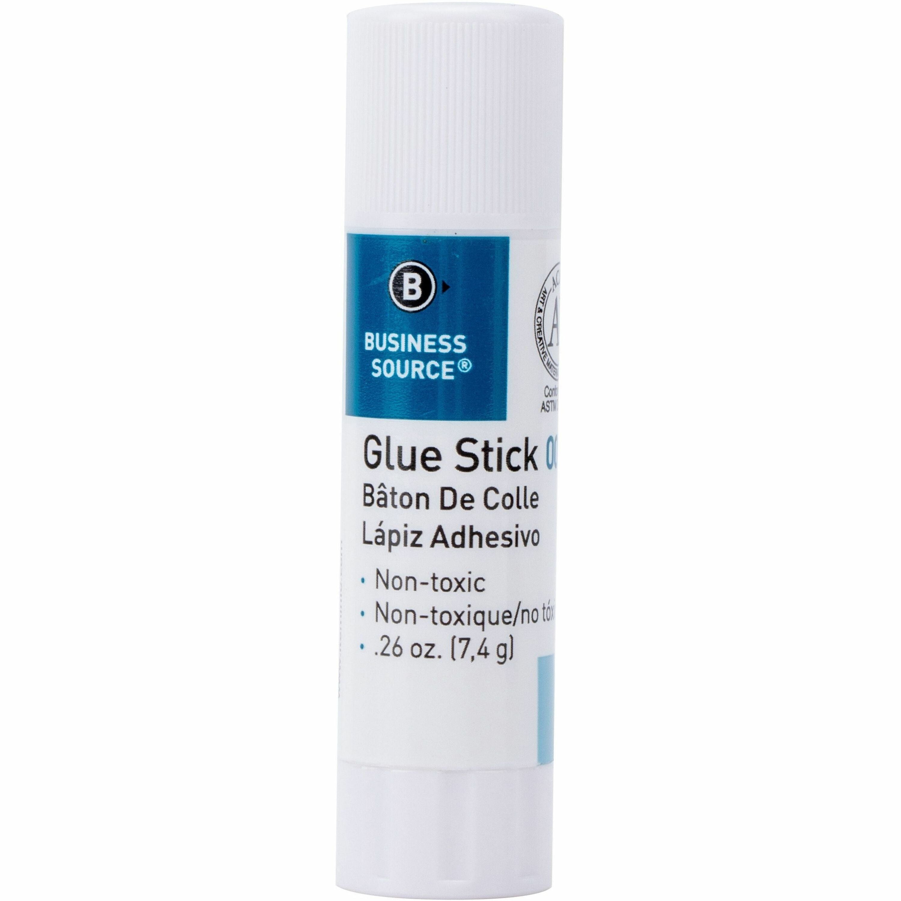 Business Source Glue Stick - 0.26 oz - White - 1 Box