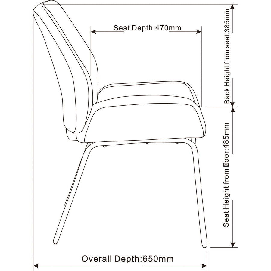 Lorell U-Shaped Seat Guest Chair