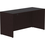 Lorell Essentials Series Credenza Shell - 29.5" Height x 60" Width x 24" Depth Credenza Shell, x 1" Thickness Top - Finish: Espresso, Silver Brush - 1 Each