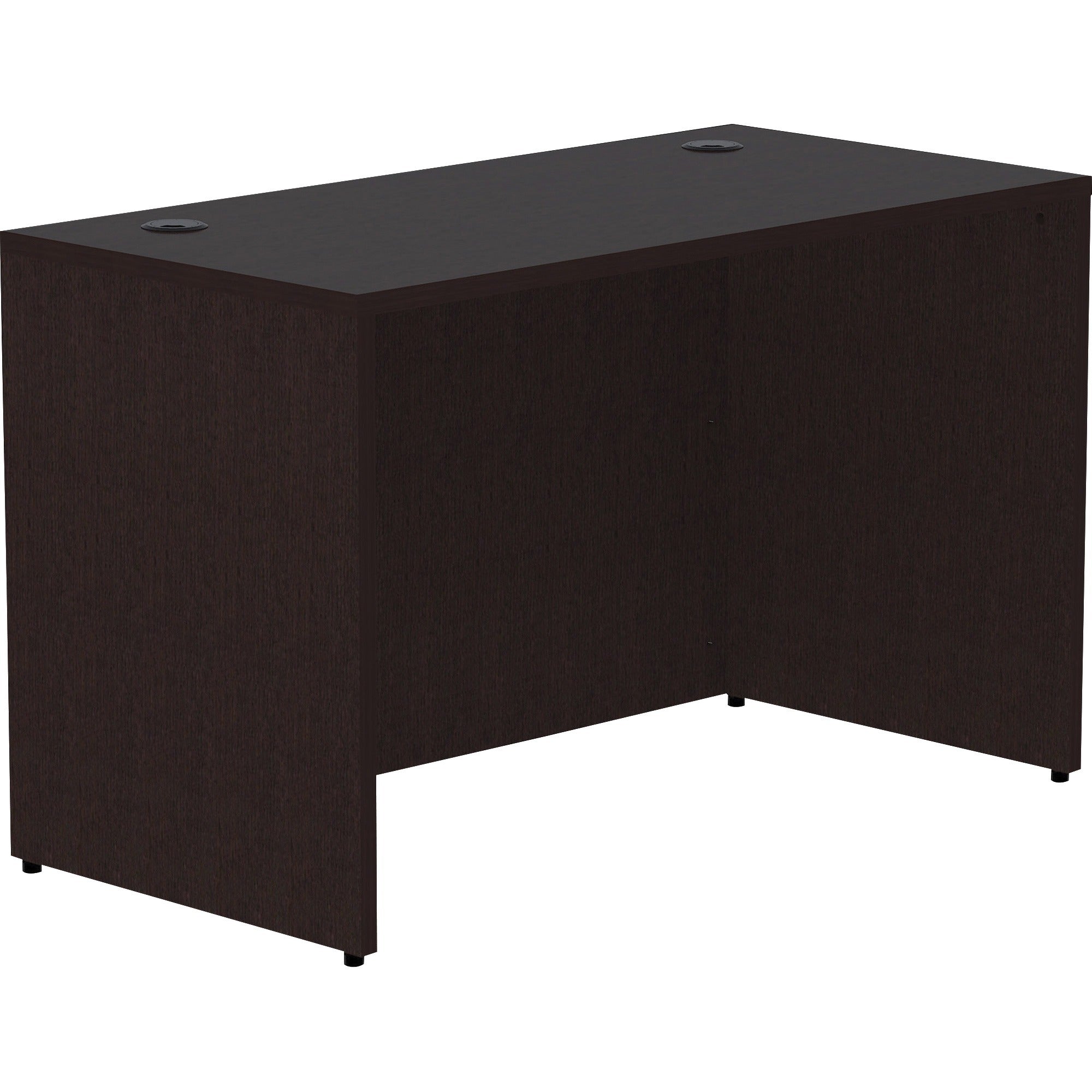 Lorell Essentials Series Rectangular Desk Shell - 29.5" Height x 48" Width x 24" Depth Desk Shell, x 1" Thickness - Finish: Espresso - 1 Each