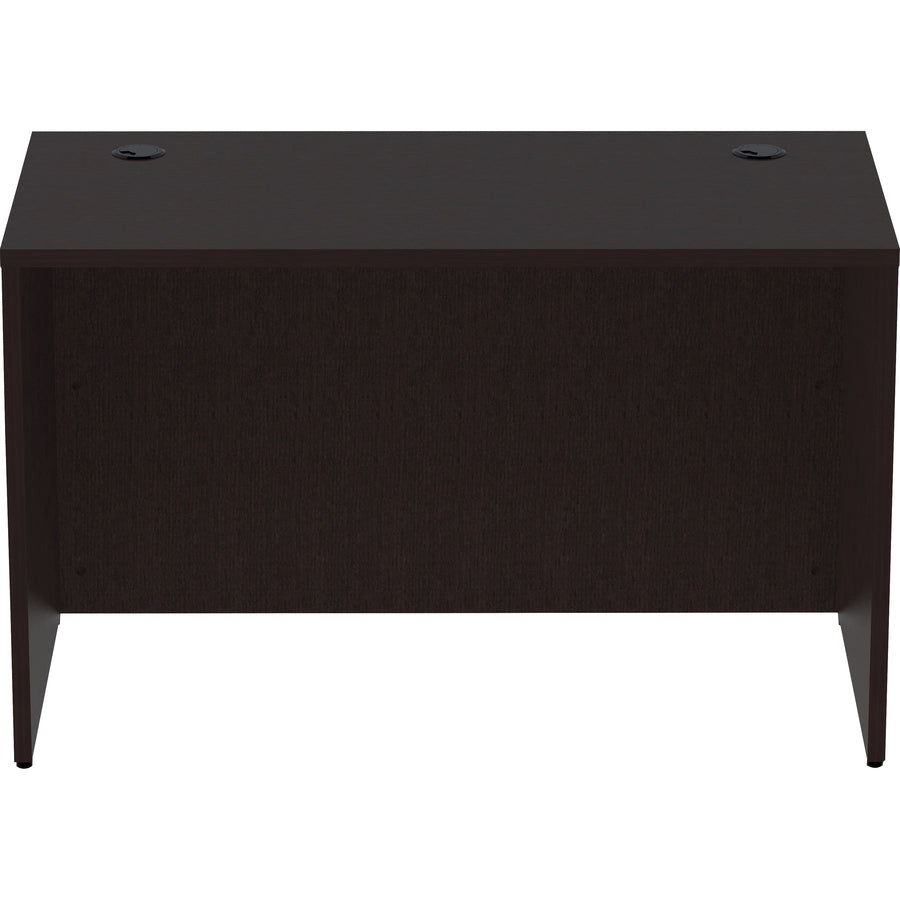 Lorell Essentials Series Rectangular Desk Shell - 29.5" Height x 48" Width x 24" Depth Desk Shell, x 1" Thickness - Finish: Espresso - 1 Each