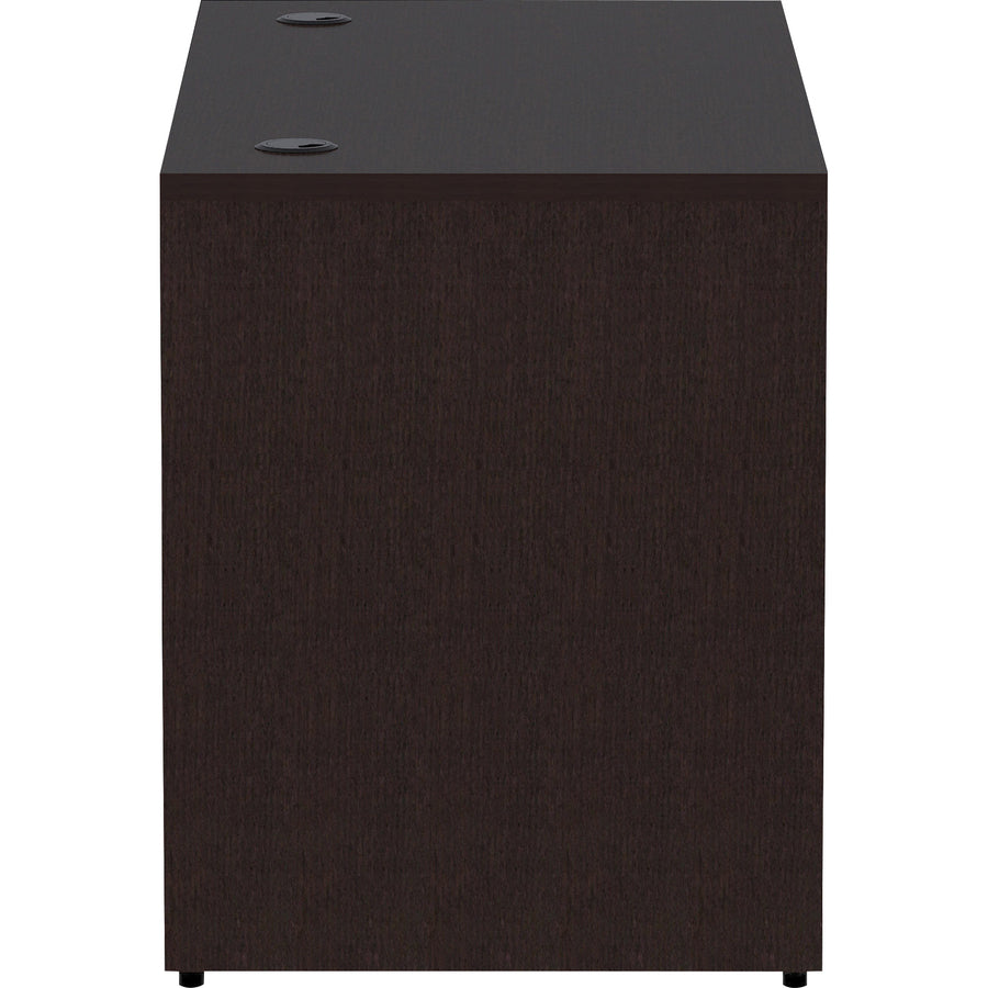 Lorell Essentials Series Rectangular Desk Shell - 29.5" Height x 48" Width x 24" Depth Desk Shell, x 1" Thickness - Finish: Espresso - 1 Each