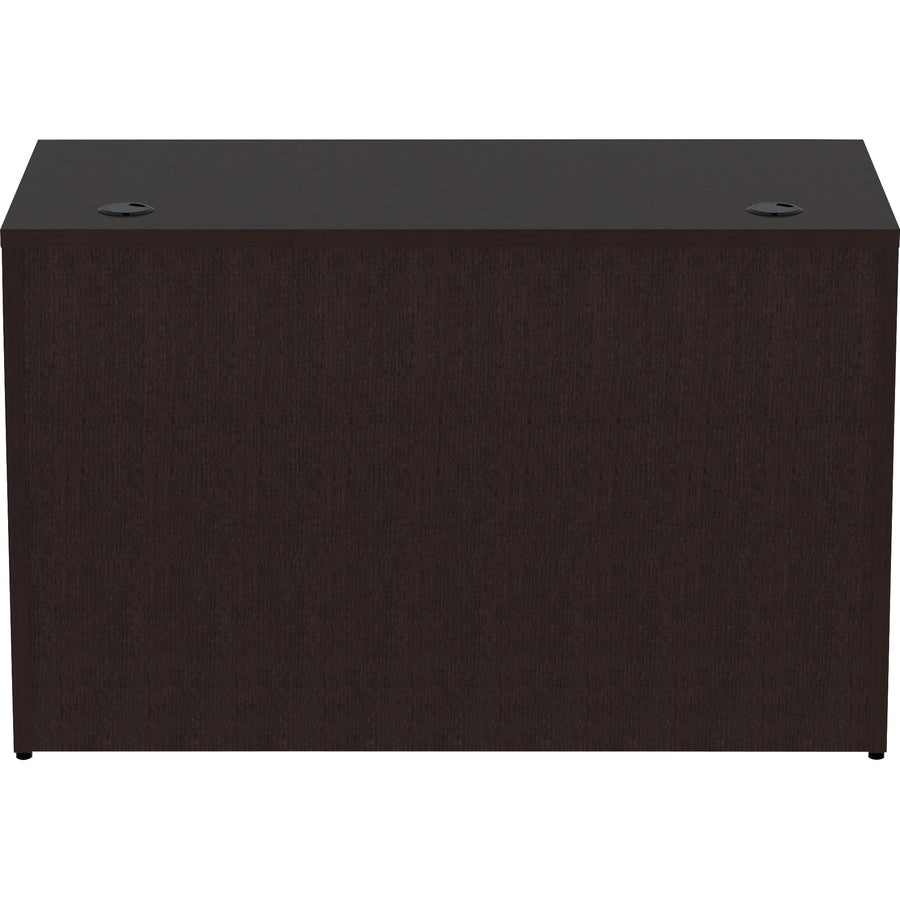 Lorell Essentials Series Rectangular Desk Shell - 29.5" Height x 48" Width x 24" Depth Desk Shell, x 1" Thickness - Finish: Espresso - 1 Each