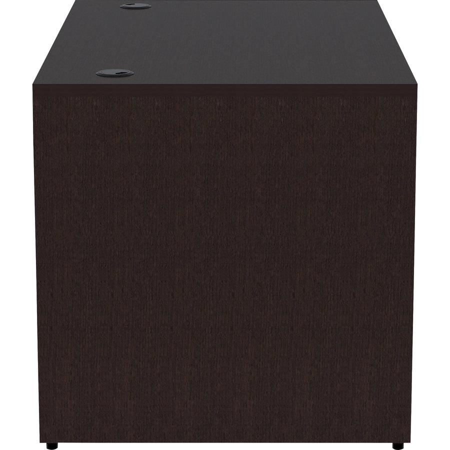 Lorell Essentials Series Rectangular Desk Shell - 29.5" Height x 48" Width x 30" Depth Desk Shell, x 1" Thickness Top - Finish: Espresso - 1 Each