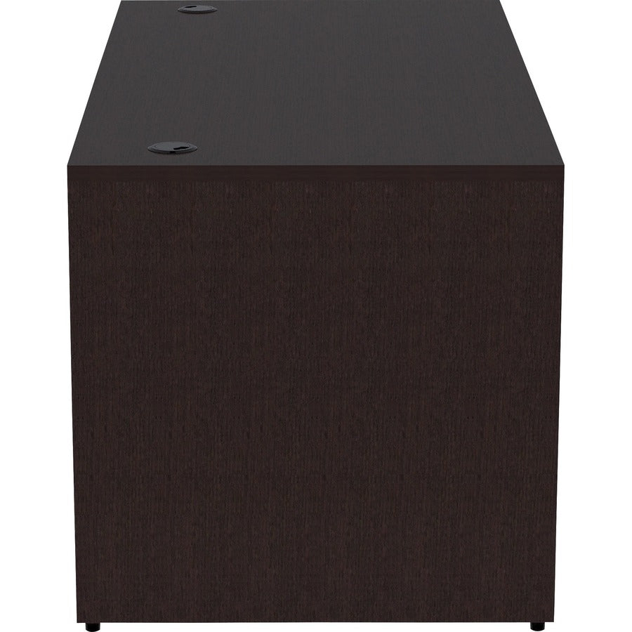 Lorell Essentials Series Rectangular Desk Shell - 29.5" Height x 60" Width x 30" Depth Desk Shell, x 1" Thickness Top - Finish: Espresso - 1 Each