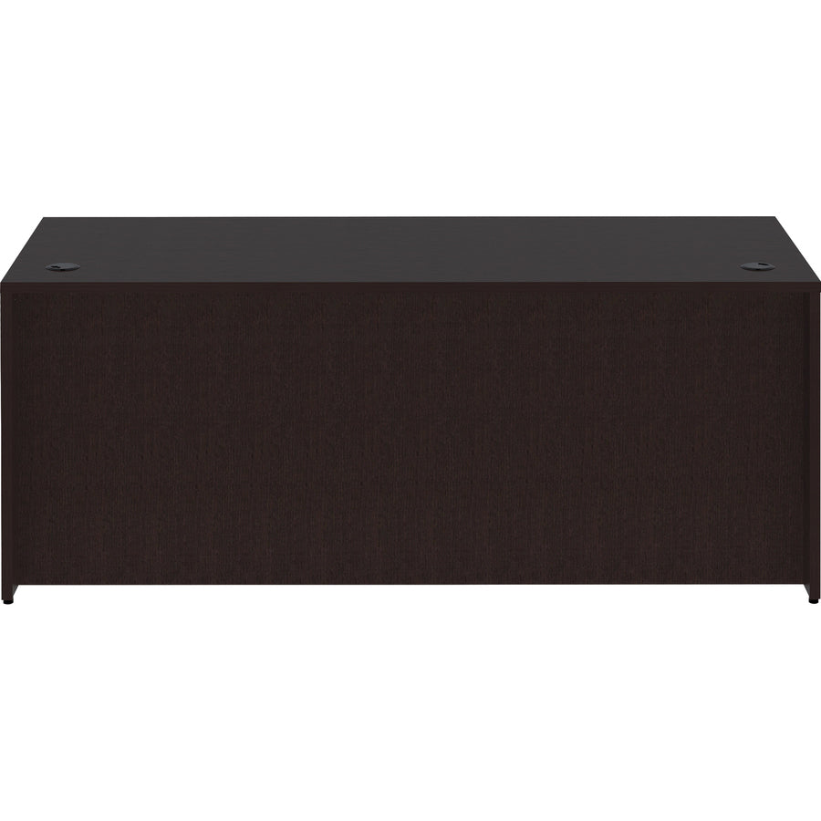 Lorell Essentials Series Rectangular Desk Shell - 29.5" Height x 70.9" Width x 29.5" Depth Desk Shell, x 70.9" Width x 29.5" Depth x 1" Thickness - Finish: Espresso - 1 Each
