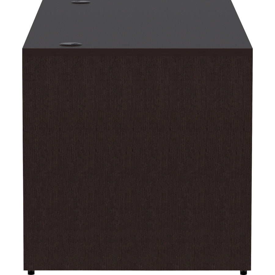 Lorell Essentials Series Rectangular Desk Shell - 29.5" Height x 70.9" Width x 29.5" Depth Desk Shell, x 70.9" Width x 29.5" Depth x 1" Thickness - Finish: Espresso - 1 Each