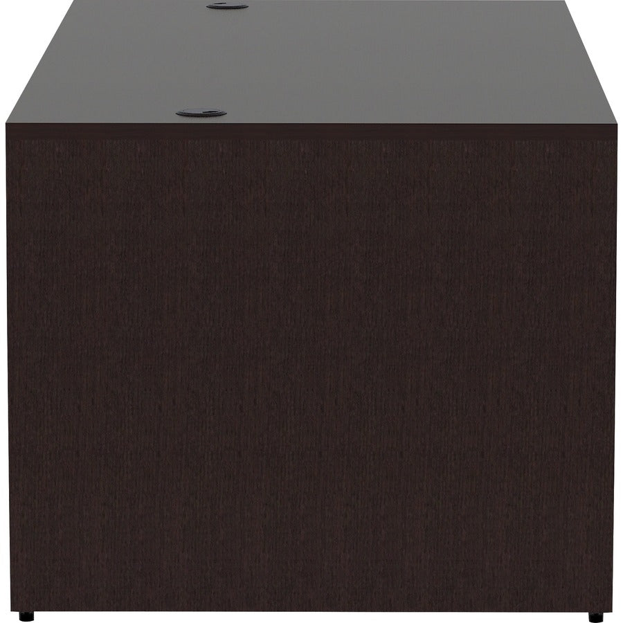 Lorell Essentials Series Rectangular Desk Shell - 29.5" Height x 70.9" Width x 35.4" Depth Desk Shell, x 70.9" Width x 35.4" Depth x 1" Thickness Top - Finish: Espresso - 1 Each