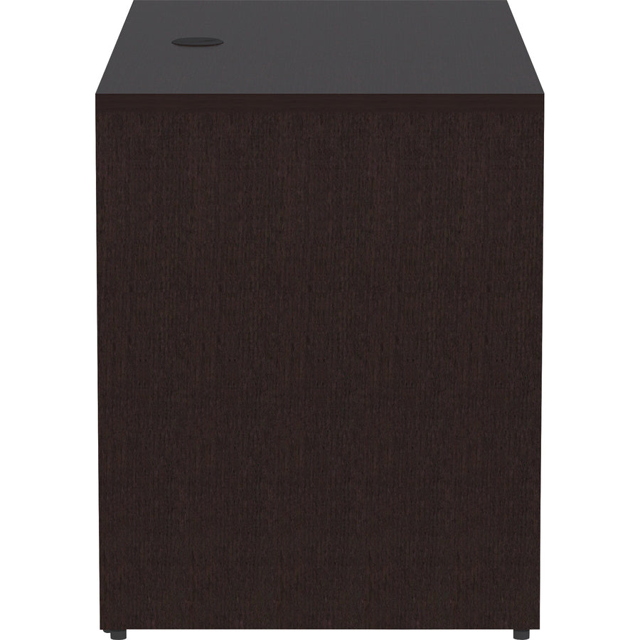 Lorell Essentials Series Return Shell - 29.5" Height x 48" Width x 24" Depth Return Shell, x 1" Thickness Top - Finish: Espresso - 1 Each
