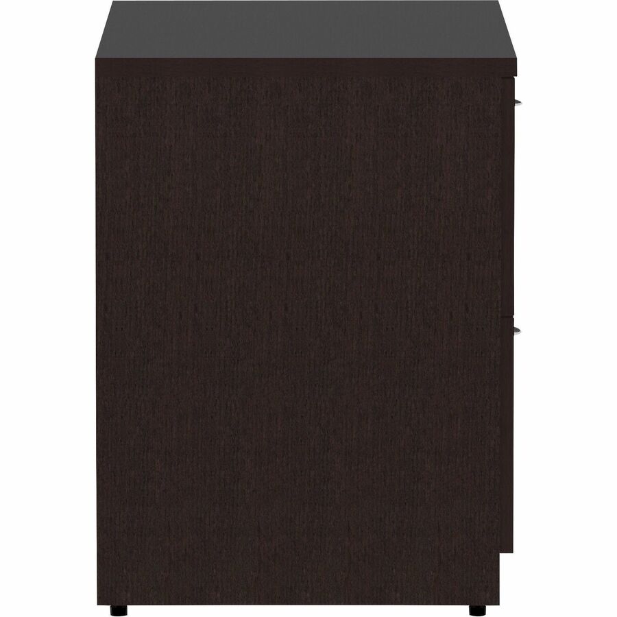 Lorell Essentials Series Lateral File - x 1" Thickness Top, 29.5" Height x 36" Width x 22" Depth Lateral File - Total Drawer(s): 2 - Material: Laminate - Finish: Espresso - 1 Each