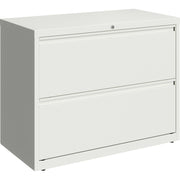 Lorell Fortress Series Lateral File, 2-Drawer, Lateral, Steel, White, 18.6" W x 28" D x 36" H, 1 Each