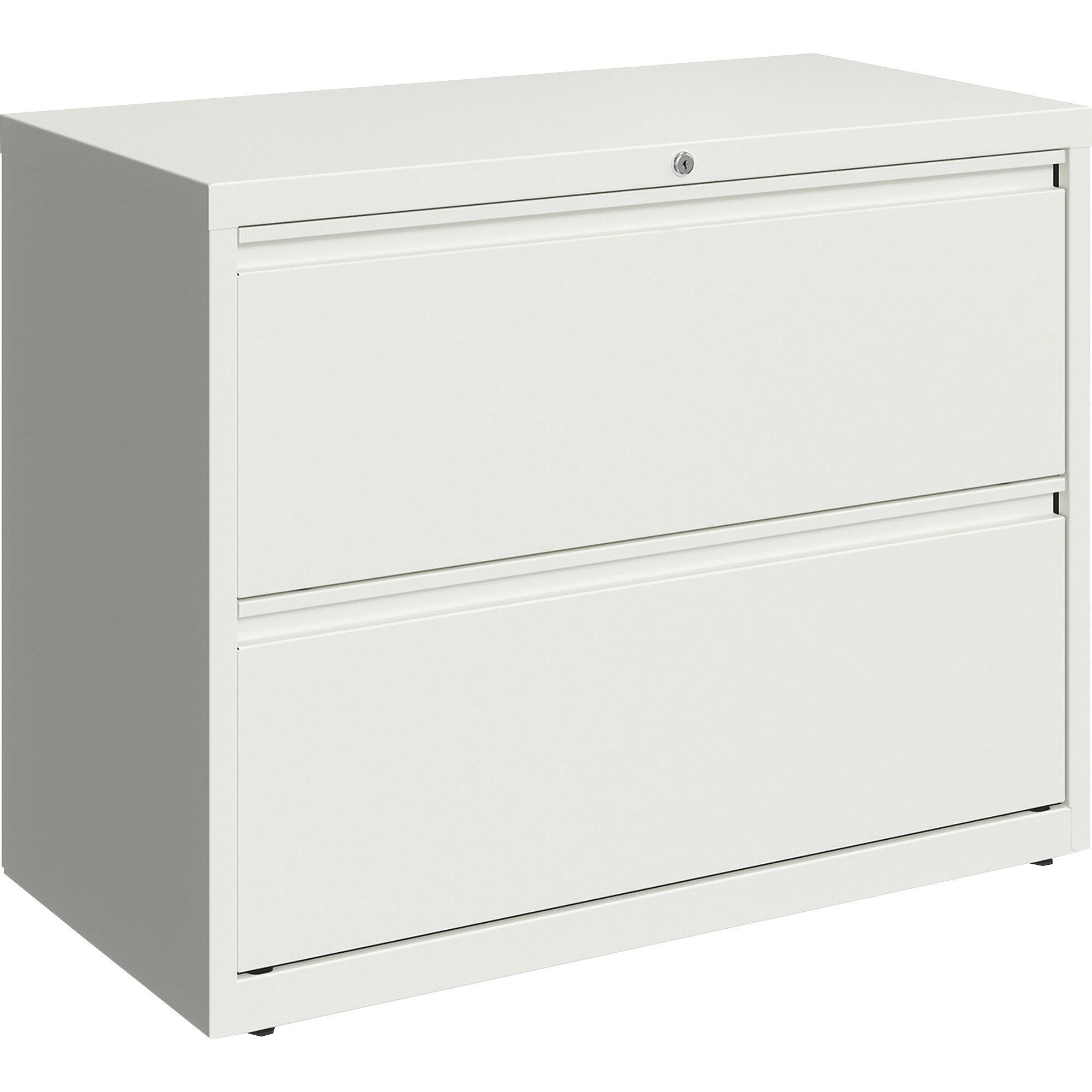 Lorell Fortress Series Lateral File, 2-Drawer, Lateral, Steel, White, 18.6" W x 28" D x 36" H, 1 Each