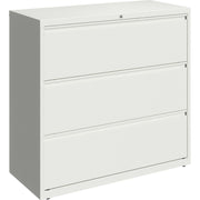 Lorell Fortress Series Lateral File, 3-Drawer, 42"W x 18.6"D x 40.3"H, Lateral, White Steel, 1 Each