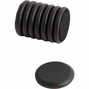 1.3" Diameter - Round - Durable - 8 / Pack - Black