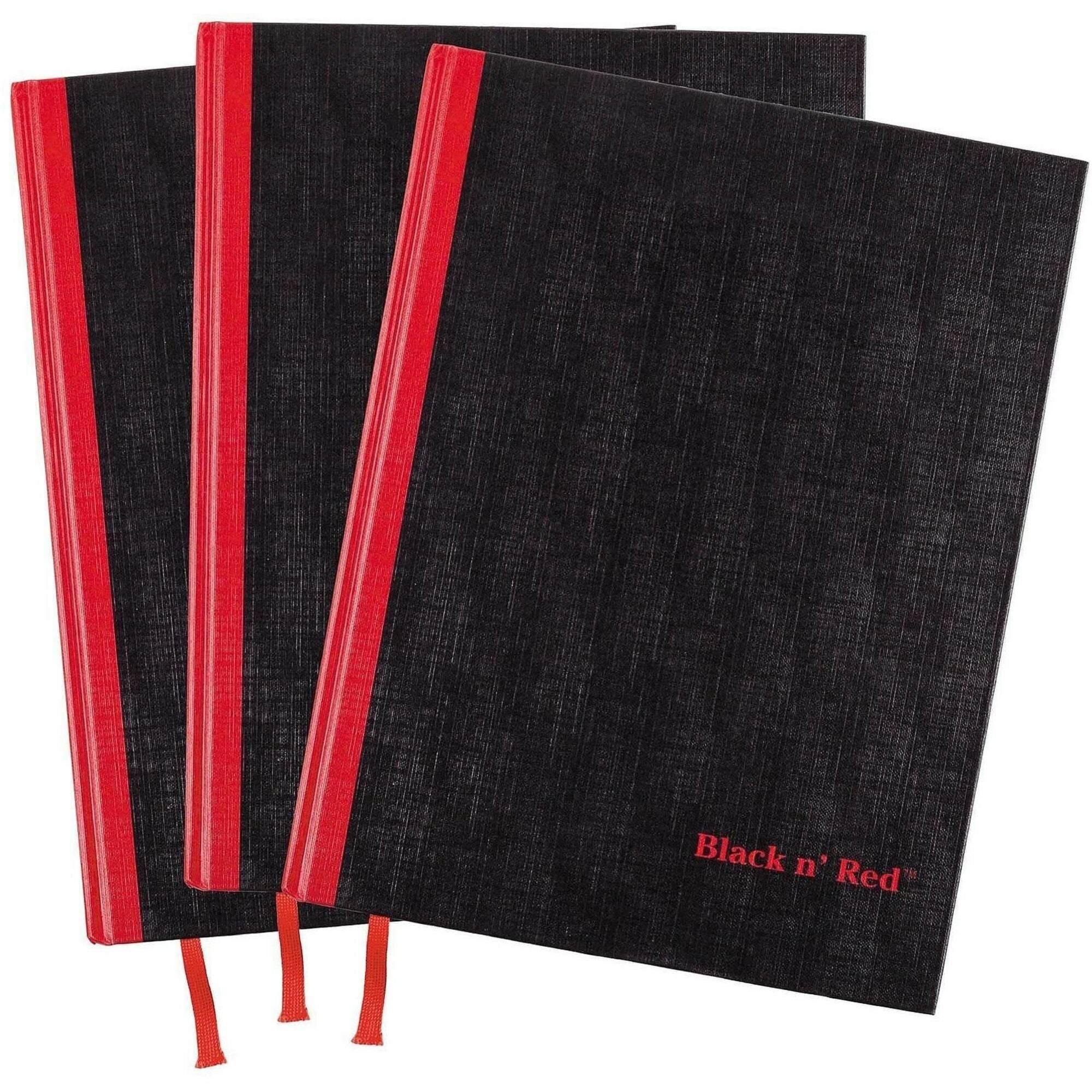 Black n' Red Casebound Hardcover Notebook 3-pack