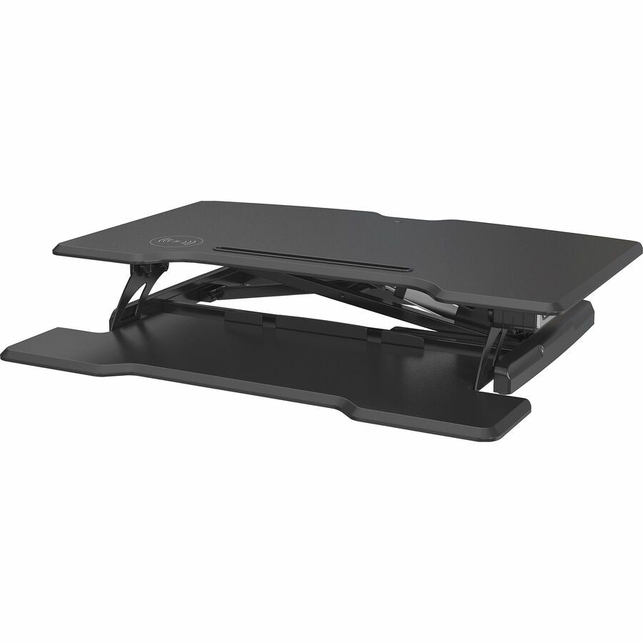 Lorell Electric Desk Riser with Wireless Device Charging