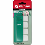 VELCRO&reg; Removable Mounting Tape - 0.75" Length x 0.75" Width - White - 80 / Pack