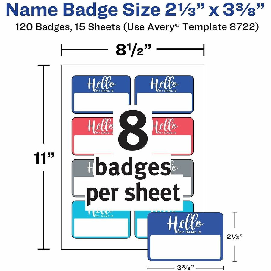 Avery&reg; Self-Adhesive Name Tags