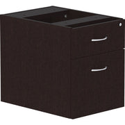 Lorell Essentials Series Box/File Hanging File Cabinet - 21" Height x 16" Width x 22" Depth Pedestal - Total Drawer(s): 2 - Finish: Espresso - 1 Each
