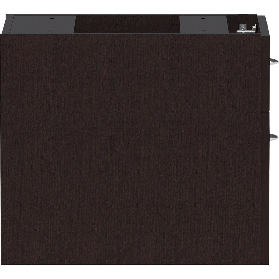 Lorell Essentials Series Box/File Hanging File Cabinet - 21" Height x 16" Width x 22" Depth Pedestal - Total Drawer(s): 2 - Finish: Espresso - 1 Each