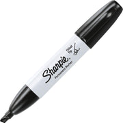 Sharpie Large Barrel Permanent Markers - Chisel Marker Point - Black Ink - 1 Box