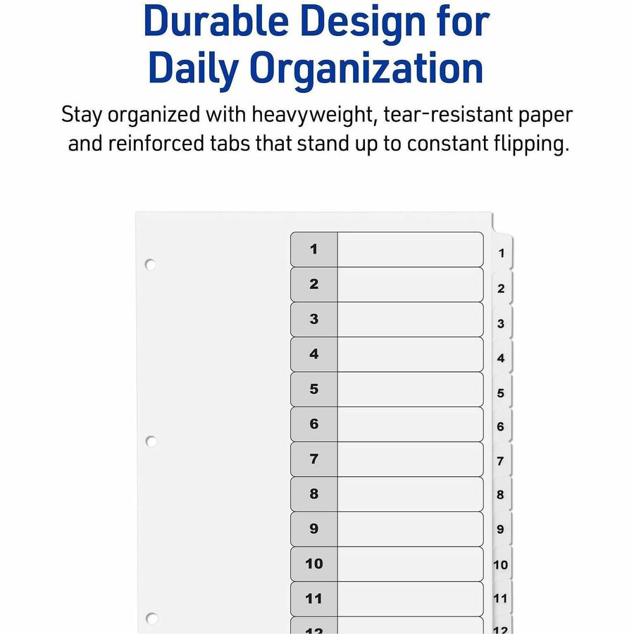 Avery Dividers, 12 Tabs, Ready Index (6 Sets of 11824)
