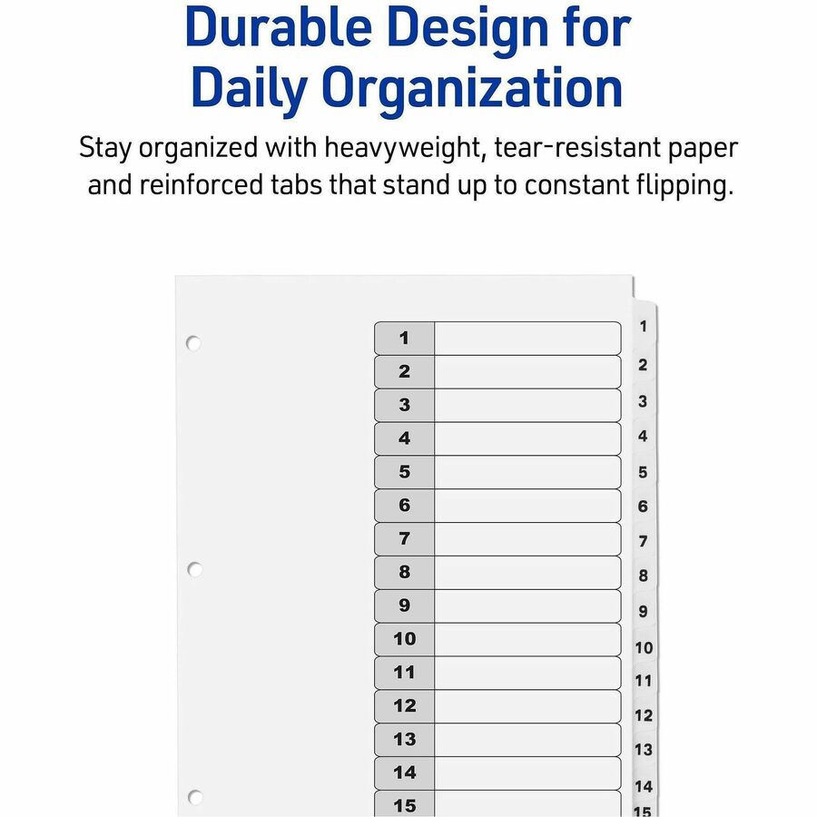 Avery Dividers, 15 Tabs, Ready Index (6 Sets of 11825)