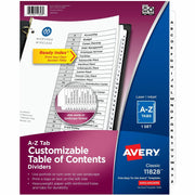 Avery&reg; A-Z Black & White Table of Contents Dividers