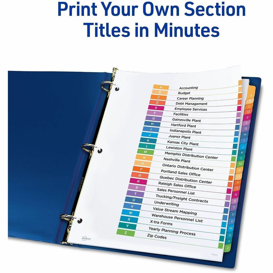 Avery A-Z Dividers, 26 Tabs, Ready Index (6 Sets of 11832)
