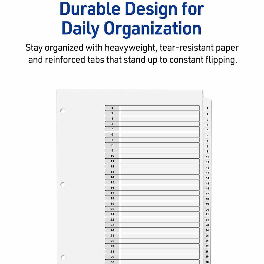 Avery 1-31 Dividers, 31 Tabs, Ready Index (6 Sets of 11827)