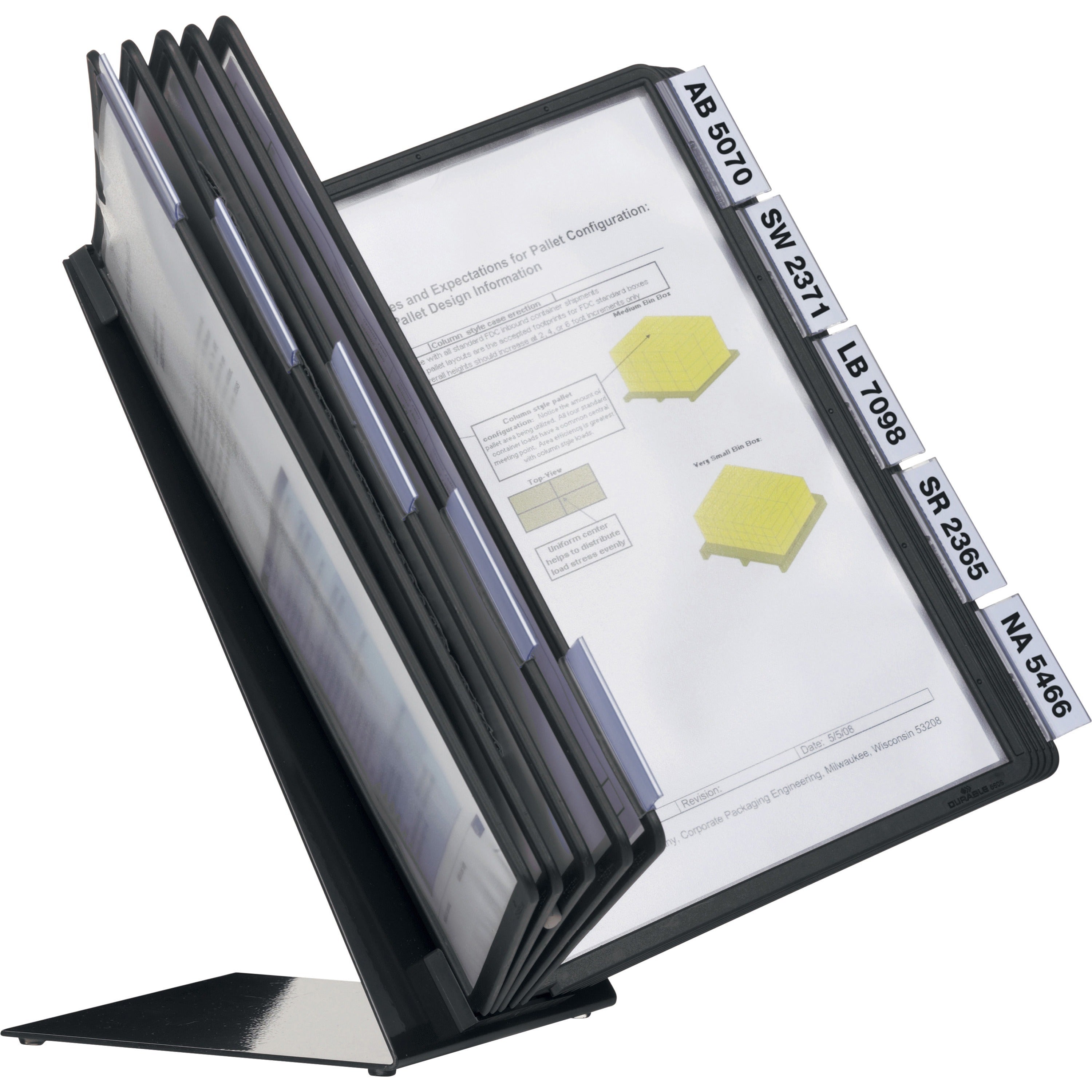 Table - Support A4 8.50" x 11" Media - Sturdy, Rugged, Anti-glare, Non Expandable - Black - 1 Each