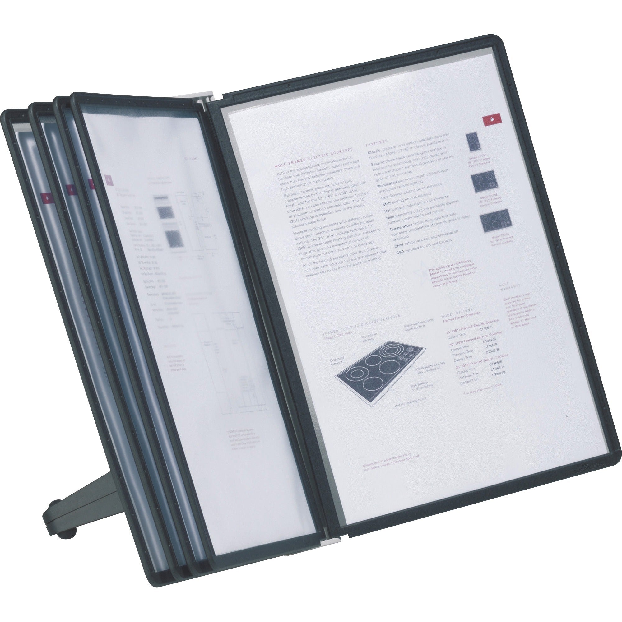 5 Panels - Support Letter 8.50" x 11" Media - Rugged, Anti-glare - Black - 3.2" Height x 10.2" Width x 13" Depth - 1 Each