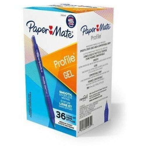 Paper Mate Profile Gel 0.7mm Retractable Pen - 0.7 mm Pen Point - Retractable - Blue Ink - Gel-based - 1 Box