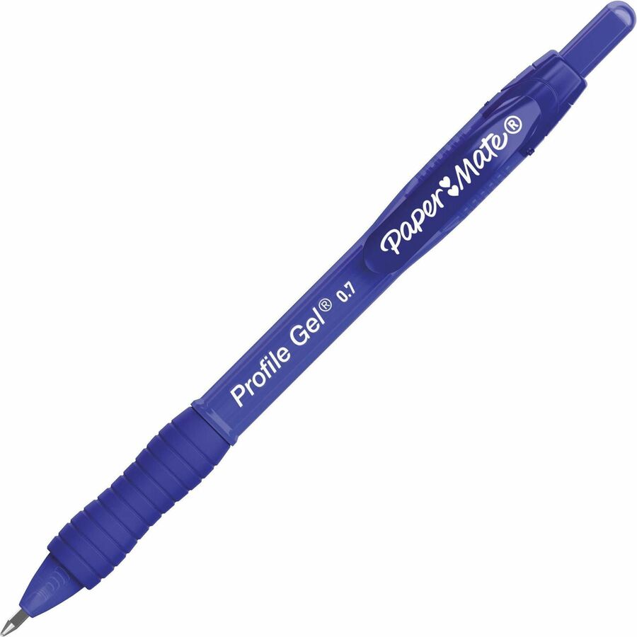 Paper Mate Profile Gel 0.7mm Retractable Pen - 0.7 mm Pen Point - Retractable - Blue Ink - Gel-based - 1 Box