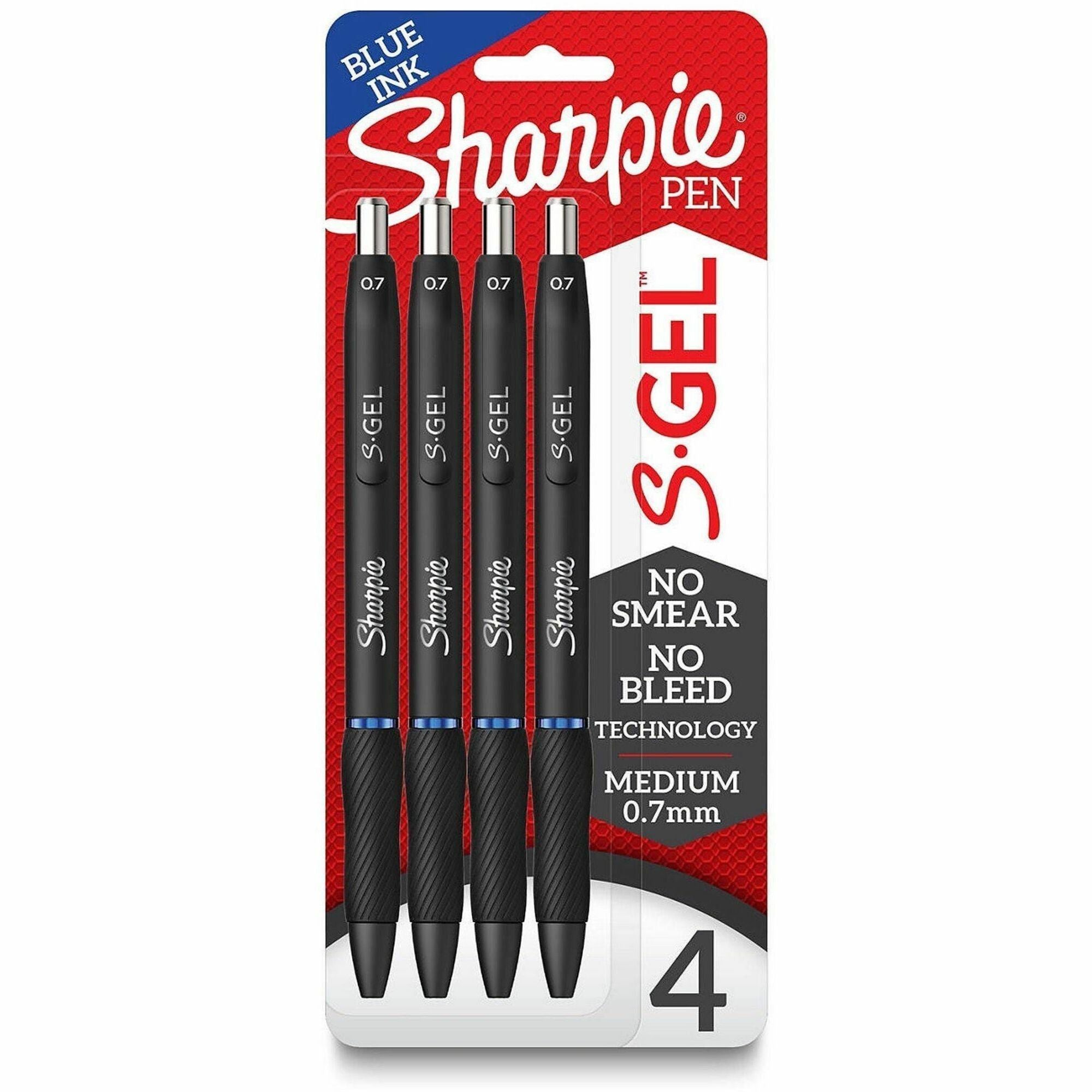 Sharpie S-Gel Pens - 0.7 mm Pen Point - Retractable - Blue Ink - Gel-based - 1 Box